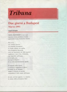 1- Due giorni a Budapest Marzo 1991