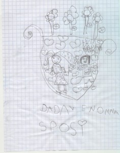 Lena disegna i nonni